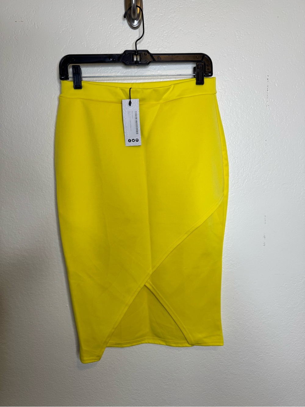 Boohoo Elise Asymmetric Split Front Midi Skirt
